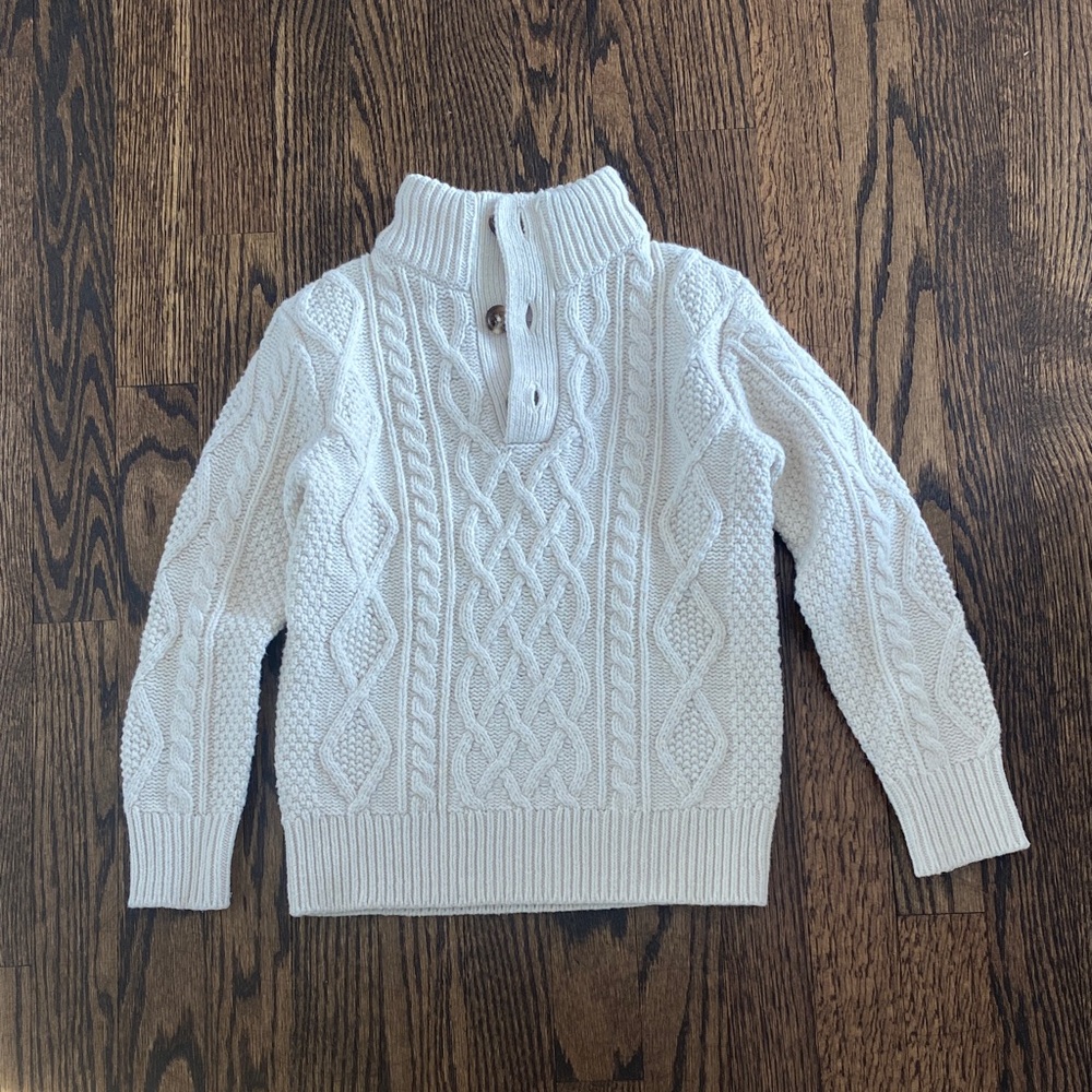 Gap kids Cozy Cable Knit Sweater - Cream Size Small